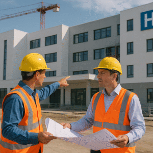 construcción de clínicas y hospitales